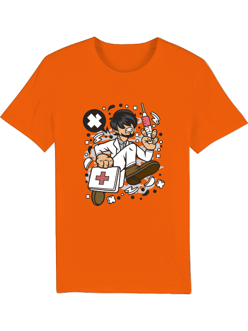 Cartoon Doctor Running T-Shirt