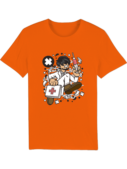 Cartoon Doctor Running Creator T-Shirt SK