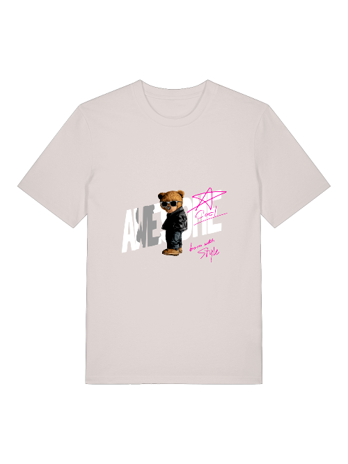 Born with Style Teddy Front - Unisex Erwachsenen Bio Baumwolle Kurzarm Shirt Creator T-Shirt 2.0 ST/St SH