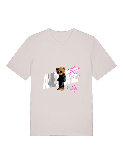 Born with Style Teddy Front - Unisex Erwachsenen Bio Baumwolle Kurzarm Shirt Creator T-Shirt 2.0 ST/St SH