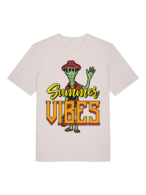 Alien Summer Vibes - Camiseta unisex de manga corta de algodón orgánico para adultos Creator T-Shirt 2.0 ST/ST SH