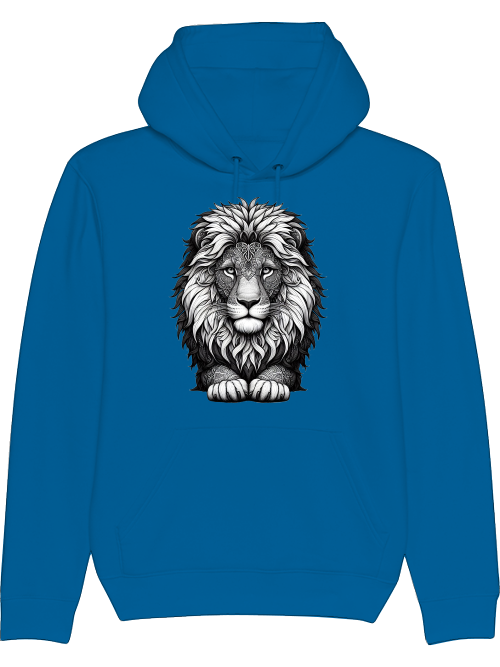 Cruiser hoodie mandala lion head in gray