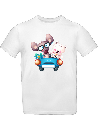Cartoon Trio Vogel Maus Baer T-Shirt Kids SK