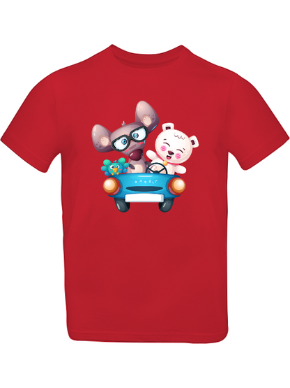 Cartoon Trio Vogel Maus Baer T-Shirt Kids SK