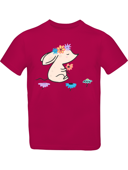 Cartoon Maus mit Blumen T-Shirt Kids SK