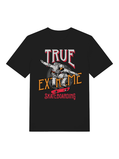 Verdadero astronauta del skateboarding extremo - Camiseta unisex de manga corta de algodón orgánico para adultos Creator T-Shirt 2.0 ST/ST SH