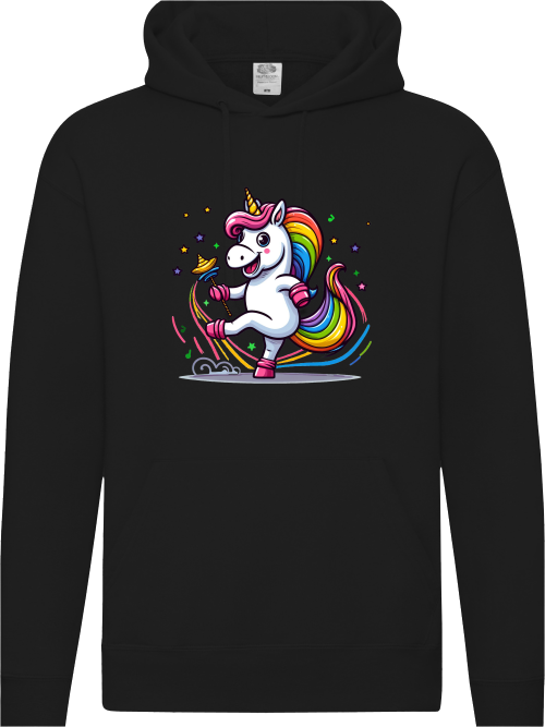 Premium hoodie unicorn dances