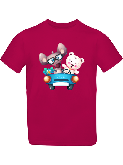 Cartoon Trio Vogel Maus Baer T-Shirt Kids SK