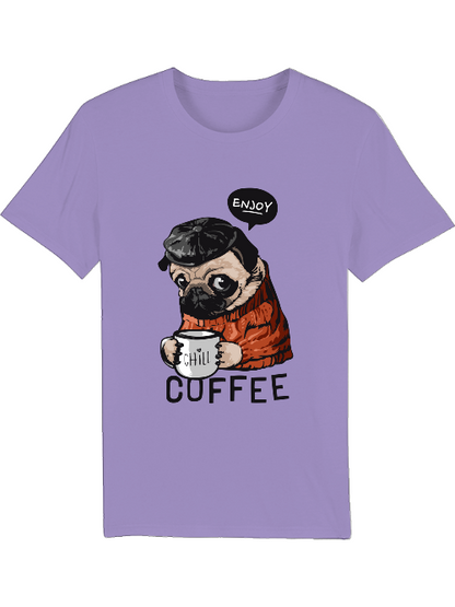 Perro disfruta del café Relájate - Camiseta del creador SK