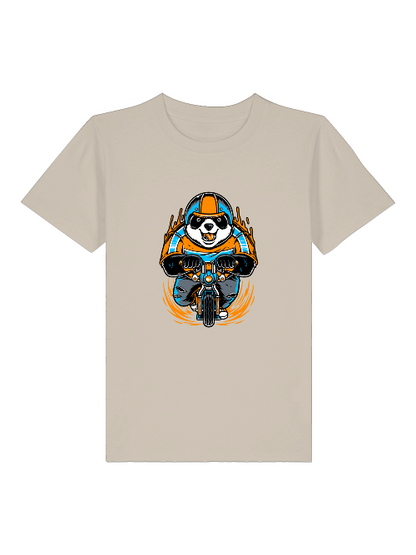 Camiseta infantil Panda Biker de dibujos animados - Mini Creator 2.0 SK