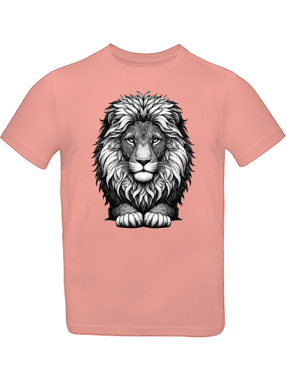 Mandala Löwenkopf in grau T-Shirt Kids SK