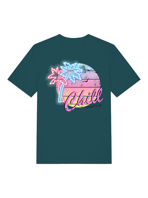 Chill Sunset Front - Unisex Erwachsenen Bio Baumwolle Kurzarm Shirt Creator T-Shirt 2.0 ST/ST SH