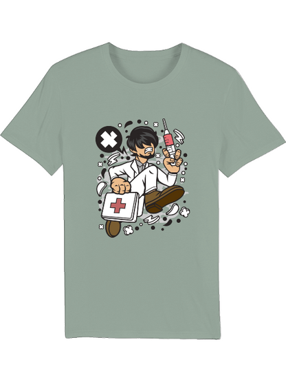 Cartoon Doctor Running Creator T-Shirt SK