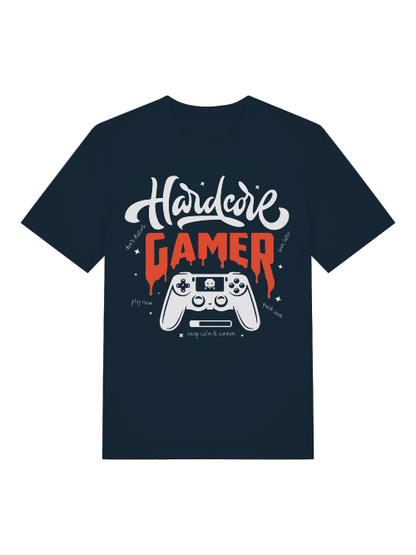 Hardcore Gamer Front - Unisex Erwachsenen Bio Baumwolle Kurzarm Shirt Creator T-Shirt 2.0 ST/ST SH