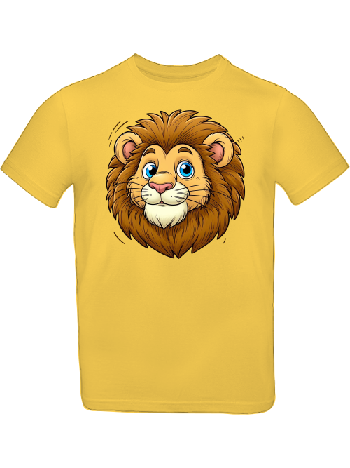 Cartoon süßer Löwenkopf T-Shirt Kids SK