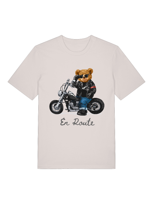 Biker Teddy En Route Front - Unisex Erwachsenen Bio Creator T-Shirt SH