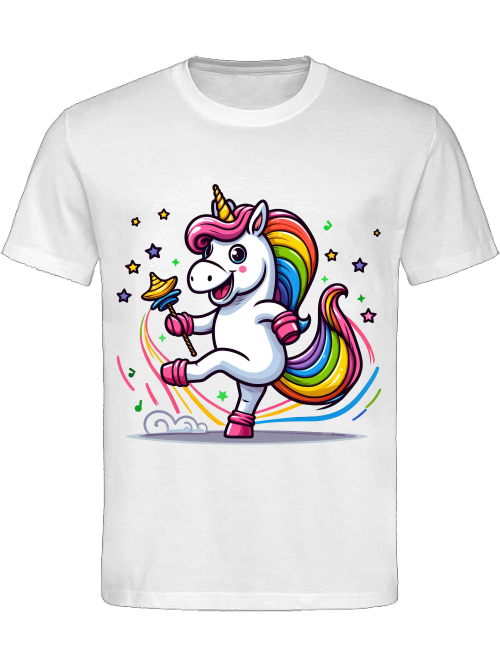 Heavy Cotton T-Shirt Unicorn Dancing