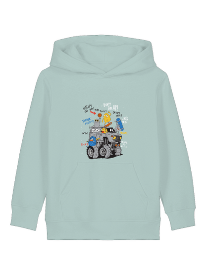Cartoon Monster Truck mit Freunde - Mini Cruiser Hoodie 2.0 Kinder Kapuzenpullover SK