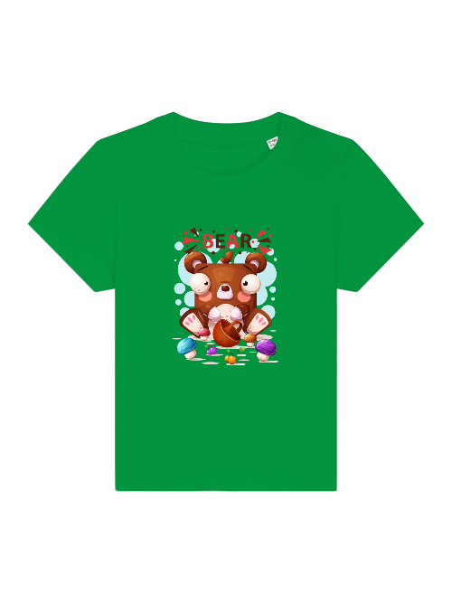 Mini oso de dibujos animados con setas - Camiseta Baby Creator