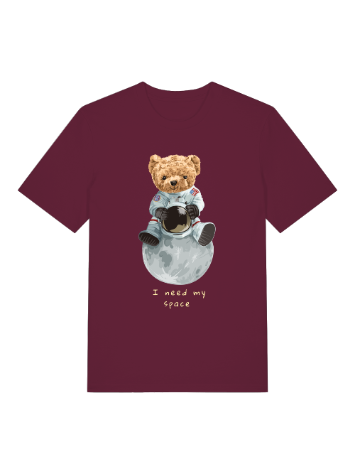 El osito de peluche astronauta necesita mi espacio - Camiseta unisex de manga corta de algodón orgánico para adultos Creator T-Shirt 2.0 ST/ST SH