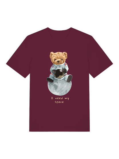 El osito de peluche astronauta necesita mi espacio - Camiseta unisex de manga corta de algodón orgánico para adultos Creator T-Shirt 2.0 ST/ST SH