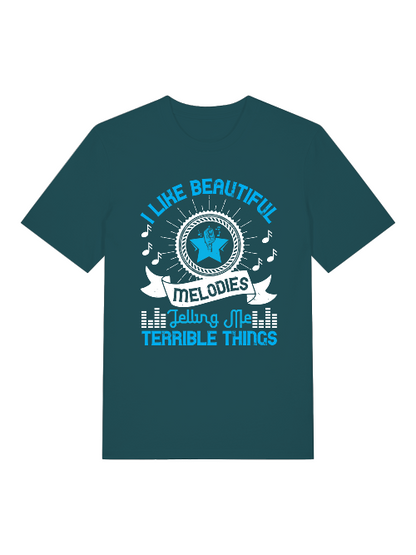 I Like beautiful melodies Front- Unisex Erwachsenen Bio Baumwolle T-Shirt Creator 2.0 ST/St SH