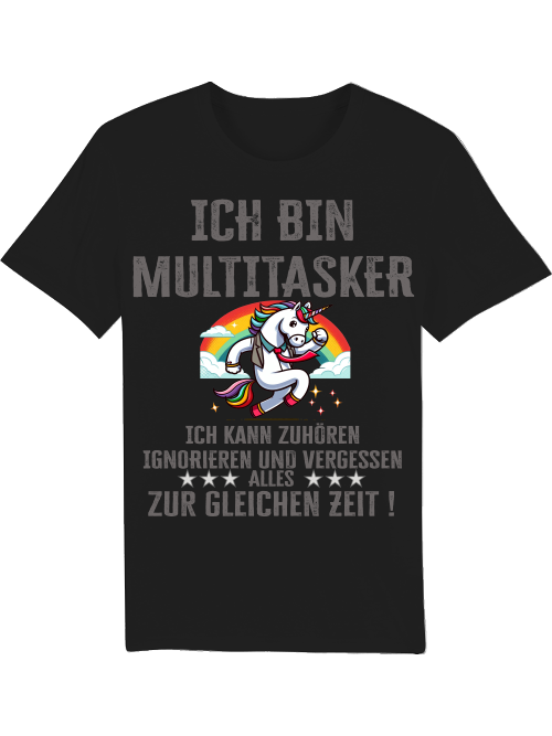 Creator T-Shirt I am a multitasker unicorn with tie