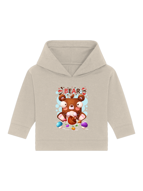 Cartoon Mini Baer mit Pilze - Baby Cruiser Hoodie SK