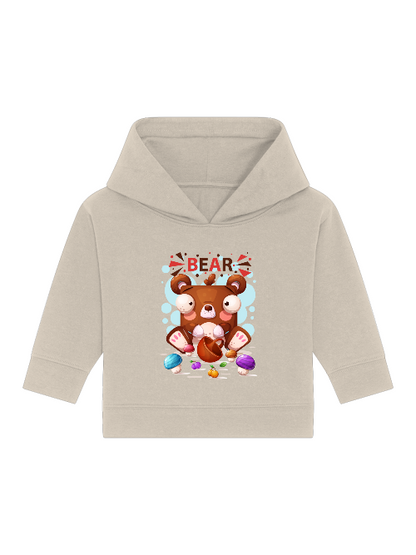 Cartoon Mini Baer mit Pilze - Baby Cruiser Hoodie SK