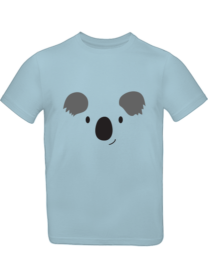 Camiseta infantil con estampado de cara de koala de dibujos animados SK