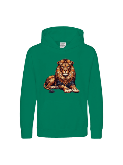 Sudadera con capucha premium para niños Sweet Mandala Lion