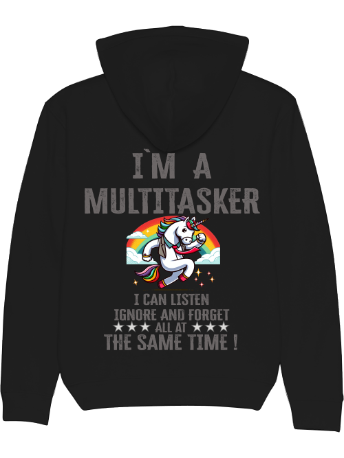 Cruiser hoodie I`ma Multitasker Unicorn with tie