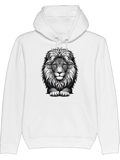 Cruiser hoodie mandala lion head in gray