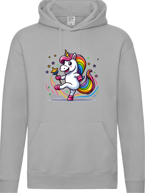 Premium hoodie unicorn dances