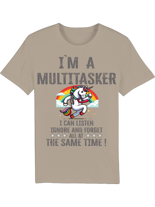 Creator T-Shirt I`ma Multitasker Unicorn with tie