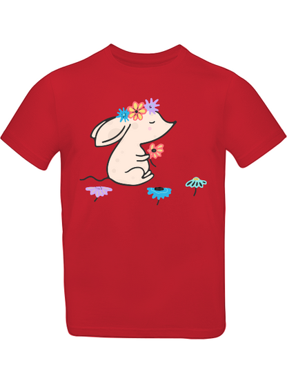 Cartoon Maus mit Blumen T-Shirt Kids SK