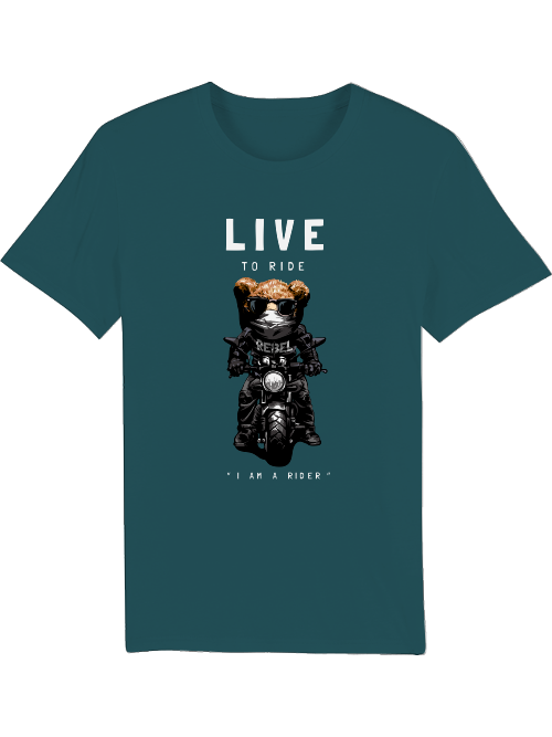 Biker Teddy Live to Ride Creator Camiseta