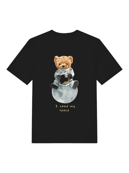 Astronaut Teddy Need my Space Front - Unisex Erwachsenen Bio Baumwolle Kurzarm Shirt Creator T-Shirt 2.0 ST/St SH