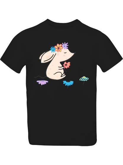Cartoon Maus mit Blumen T-Shirt Kids SK