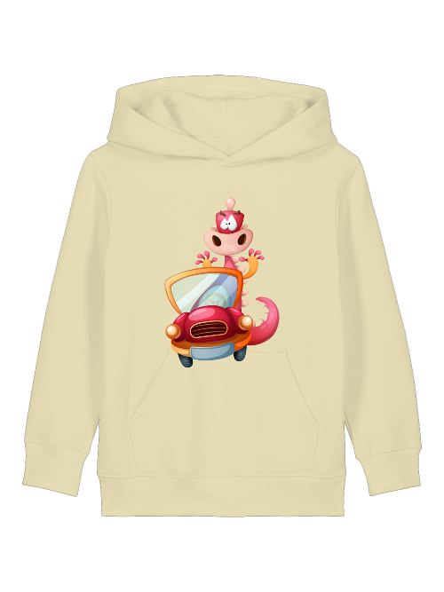 Cartoon Drache im Auto - Mini Cruiser Hoodie 2.0 Kinder Kapuzenpullover SK