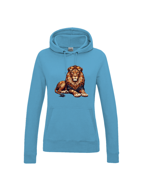 Girlie College Hoodie Mandala Löwe