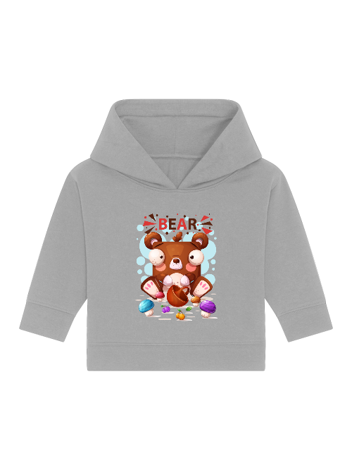 Cartoon Mini Baer mit Pilze - Baby Cruiser Hoodie SK