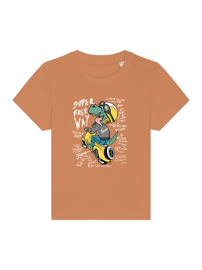 Cartoon Dinospeed on Scooter - Baby Creator T-Shirt