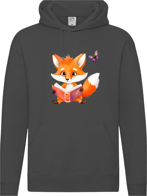 Premium Hooded Sweat Hoodie partner shirt fox with butterfly front