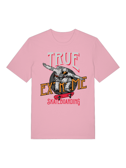 Verdadero astronauta del skateboarding extremo - Camiseta unisex de manga corta de algodón orgánico para adultos Creator T-Shirt 2.0 ST/ST SH