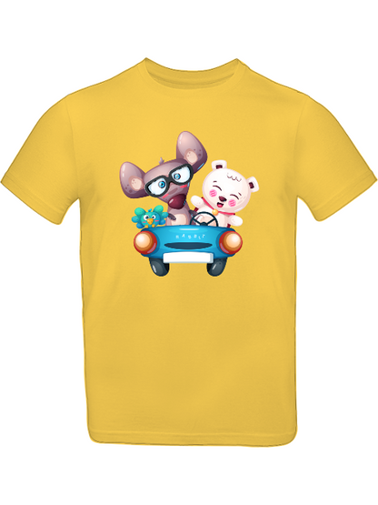 Cartoon Trio Vogel Maus Baer T-Shirt Kids SK