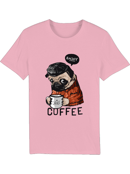 Perro disfruta del café Relájate - Camiseta del creador SK