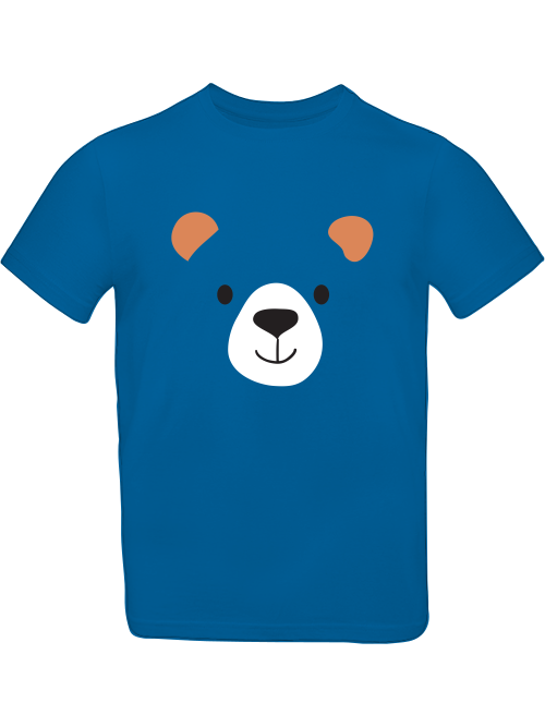 Cartoon Bear Face T-Shirt Kids