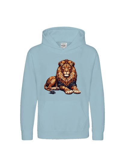 Sudadera con capucha premium para niños Sweet Mandala Lion