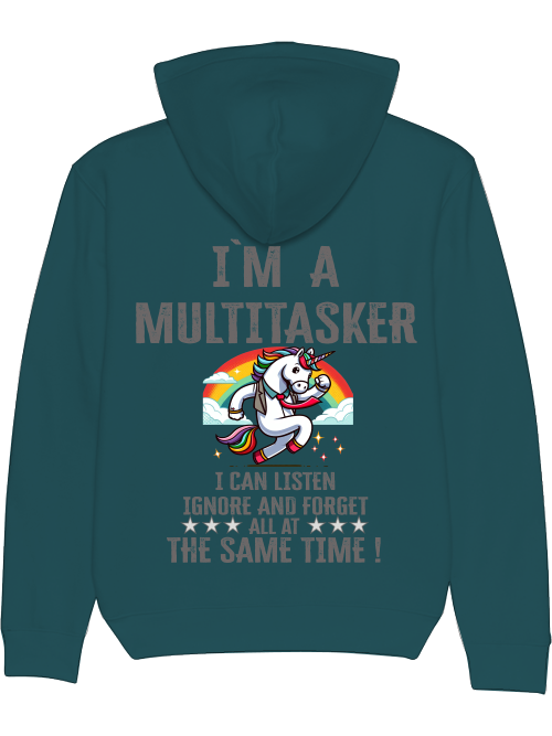 Cruiser hoodie I`ma Multitasker Unicorn with tie